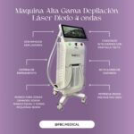 Máquina Alta Gama Depilación Láser Diodo 4 Ondas