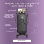Máquina Alta Gama Depilación Láser Diodo 4 Ondas